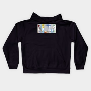 Virginia License Plates Kids Hoodie